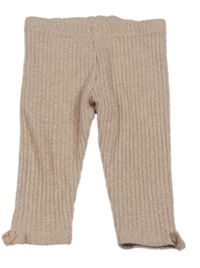 Starorůžové melírované žebrované úpletové legíny Matalan