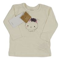 Nové - Smetanové triko s králíkem Name it