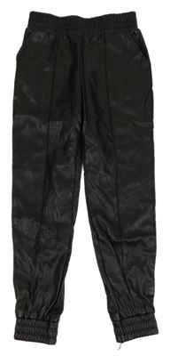 Černé koženkové kalhoty Primark