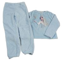 Světlemodré chlupaté pyžamo s Elsou H&M