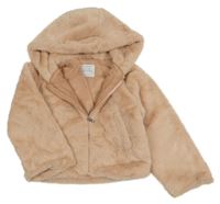 Starorůžová kožešinová podšitá bunda s kapucí Primark