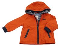 Červená šusťáková lehce zateplená bunda s kapucí Jasper Conran