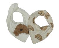 2x slinták se psy - smetanový + béžový F&F