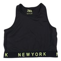 Černý sportovní crop top Zara