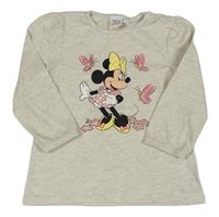 Světlešedé melírované triko s Minnie Disney