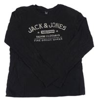 Černé triko s nápisem Jack & Jones