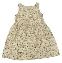 Světlebéžové puntíkované šaty H&M