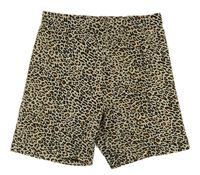 Hnědo-béžové leopardí kraťasy 