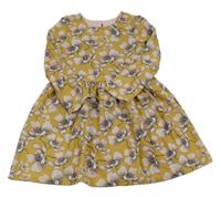 Okrovo-růžové květované šaty Nutmeg