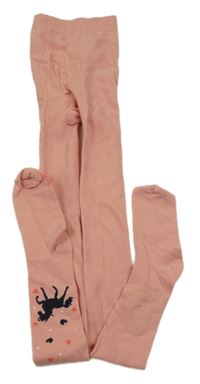 Starorůžové punčocháče s koníky Yigga