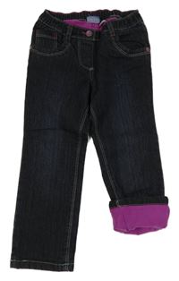 Tmavomodré zateplené skinny rifle Lupilu