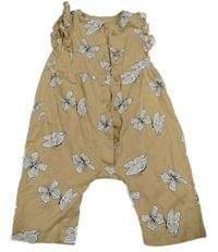 Béžový overal s motýlky H&M