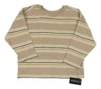 Nové - béžovo-smetanové pruhované triko dunnes