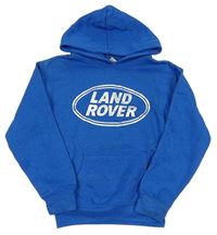 Modrá mikina s kapucí a logem Land Rover
