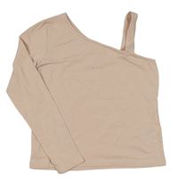 Světlerůžové triko s volným ramenem H&M