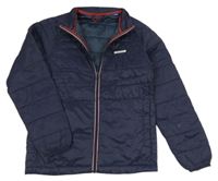 Tmavomodrá šusťáková zateplená bunda Jack & Jones