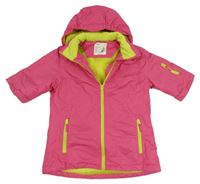 Růžová šusťáková zimní funkční bunda s kapucí Crane