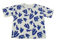 Bílo-modré froté tričko s korály George