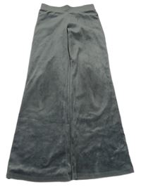 Šedé plyšové široké tepláky H&M