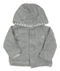 Šedá sametová propínací mikina s kapucí Dunnes Stores