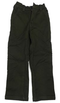 Tmavozelené skinny kalhoty 