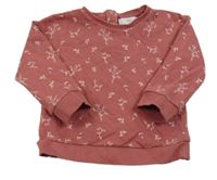 Růžová květovaná mikina Mango