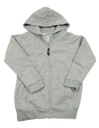 Šedá melírovaná propínací mikina s kapucí clarks