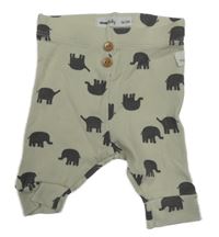 Béžové žebrované tepláky se slony Sinsay