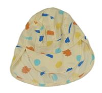 Béžovo-barevná kšiltovka s fleky a ochranou krku Ergee