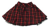 Červeno-černá kostkovaná sukně Nutmeg