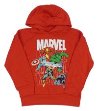 Červená mikina se superhrdiny a kapucí Marvel