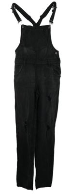 Dámské černé riflové lacláče s prošoupáním Denim 