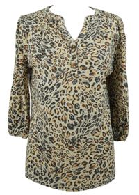 Dámská béžovo-šedá vzorovaná halenka Nutmeg