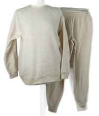 2set - Dámská smetanová fleecová domácí tepláková souprava Primark 