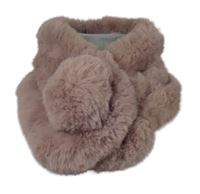 Dámská starorůžová kožešinová límcová šála 