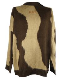Nové - Pánský hnědo-béžový vzorovaný svetr Ragged 