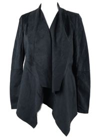 Dámský tmavomodrý semišový cardigán Laura Torelli 