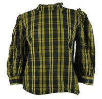 Dámská černo-žlutá kostkovaná halenka Next 