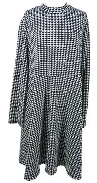 Dámské černo-bílé vzorované šaty Shein 