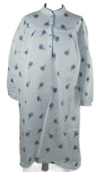 Dámská bílá květovaná noční košile 