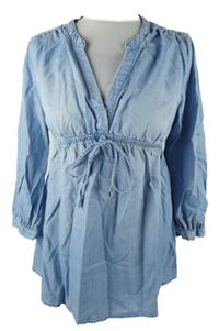 Dámská světlemodrá halenková těhotenská tunika H&M