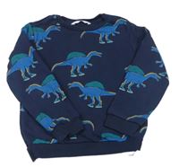 Tmavomodrá mikina s dinosaury M&S