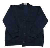 Tmavomodrá propínací mikina