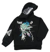 Černá mikina se Sonicem a kapucí Primark