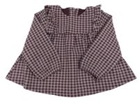 Fialová kostkovaná mikina George