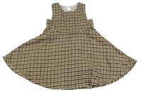 Béžovo-hnědé vzorované šaty