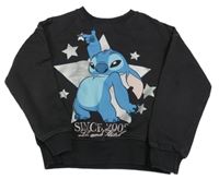 Antracitová oversize mikina se Stichem Disney