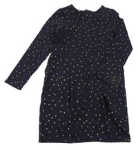 Tmavomodré teplákové šaty s hvězdami H&M