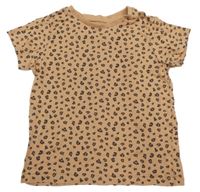 Hnědo-růžové tričko s leopardím vzorem Studio 