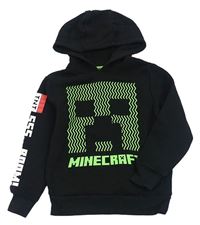 Černá mikina s potiskem a kapucí - Minecraft